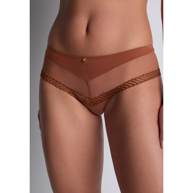Shorty Sheer Emotion marron <span itemprop=