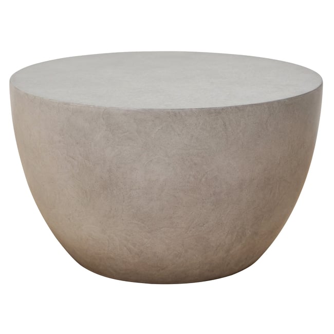 Table basse ronde en magnésite, intérieur extérieur, PARNU Couleur gris <span itemprop=