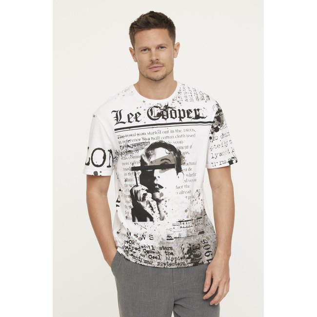 T-shirt manches courtes coton loose AZIRO blanc <span itemprop=