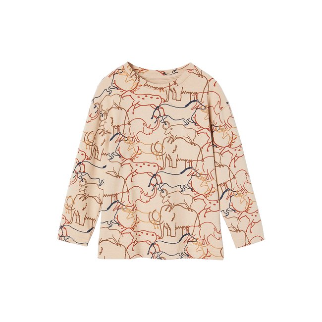 Tee-shirt préhisto-graphique beige <span itemprop=