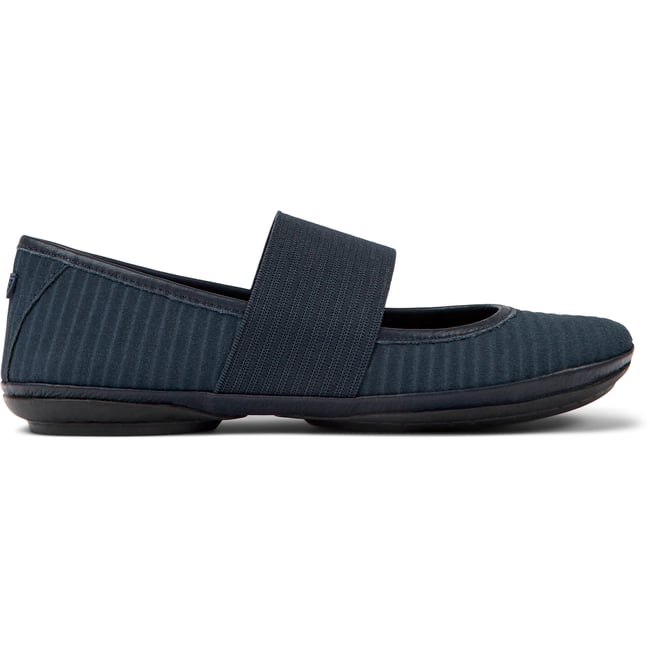 Ballerine Right Nina cuir Recycled Leather bleu foncé <span itemprop=