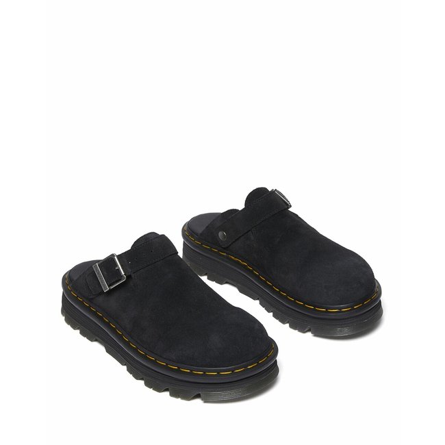 Sabot chiusi in pelle scamosciata ZebZag nero DR. MARTENS