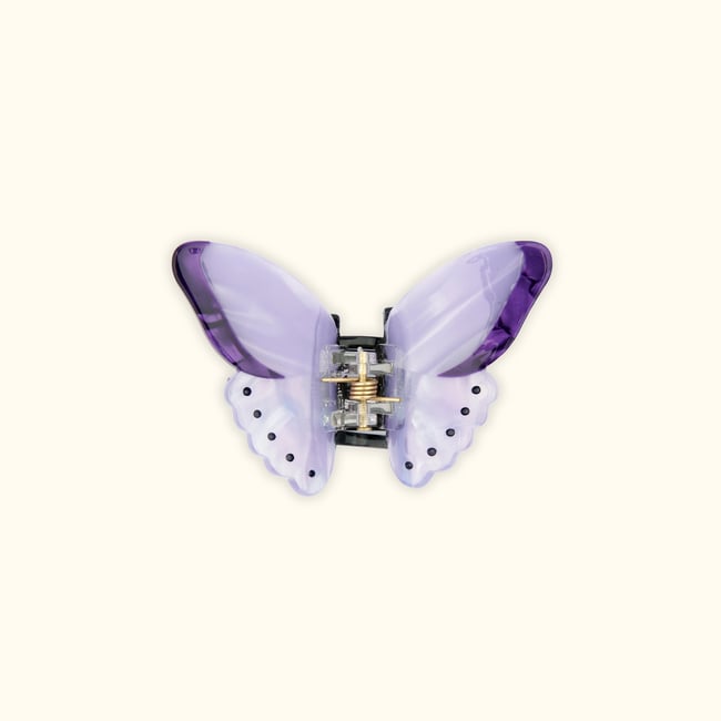Mini pince à cheveux PAPILLON MAUVE mauve <span itemprop=