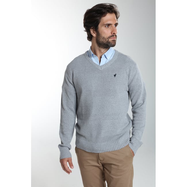 Pull col v  en coton LUCKY - GENTLEMAN FARMER