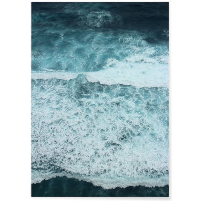 Poster Nature vagues 2 Couleur blanc <span itemprop=