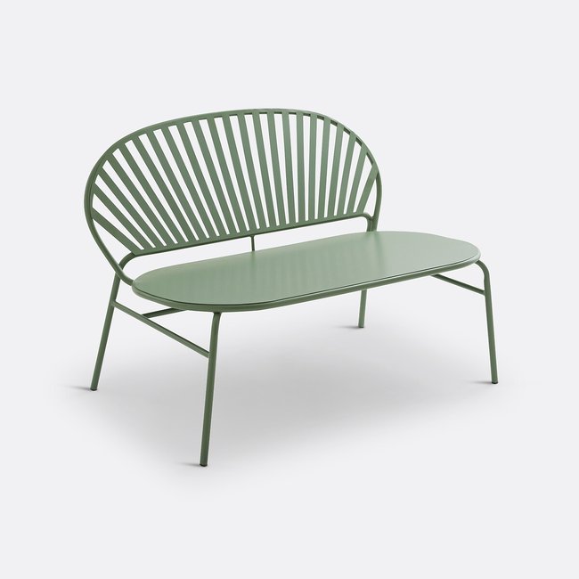 Banco de jardín, metal acero, Solale caqui <span itemprop=