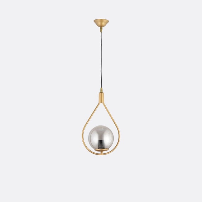 Светильник подвесной из металла и стеклянным абажуром, 64124 antiqued SO'HOME
