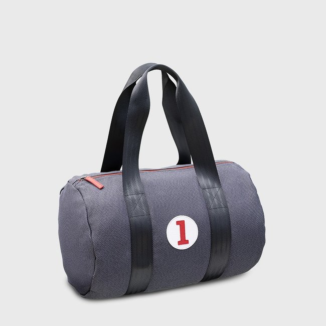 E2R Sac de sport homme éco-responsable en tissu rouge et cuir Steevy rouge <span itemprop=