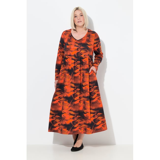 Robe maxi avec poches rouge vin foncé <span itemprop=