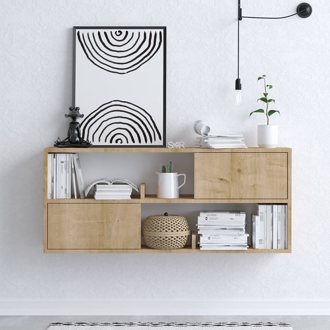 Консоль настенная, Flora / Флора цвет дуб SO'HOME