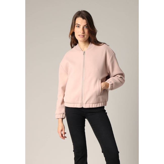 Veste style bomber en tissu doux BERDYA rose clair <span itemprop=