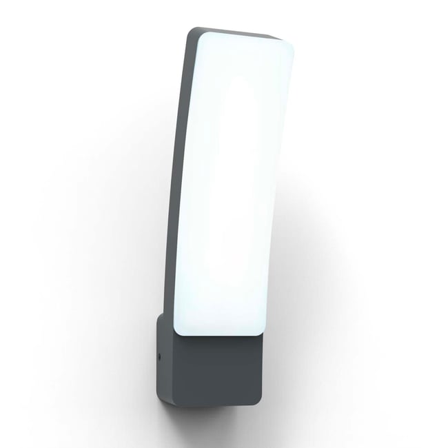 Applique murale d'extérieur sur secteur KIRA GREY aluminium LED blanc chaud H31m Couleur dark grey <span itemprop=