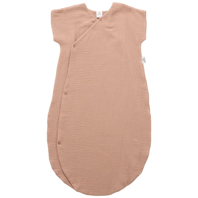 Gigoteuse d'été forme kimono double gaze (0-6 mois) mocha <span itemprop=