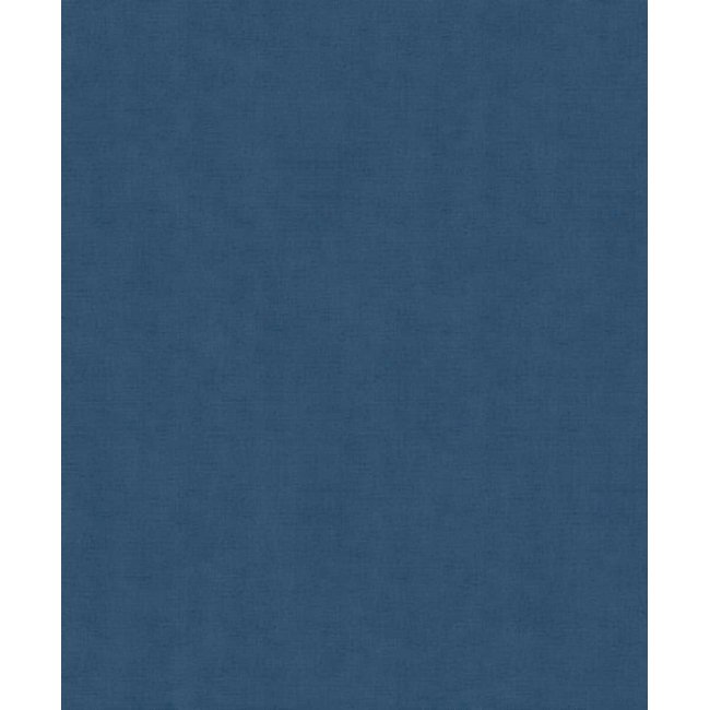 Papier peint uni effet toile lin bleu jean Couleur bleu <span itemprop=