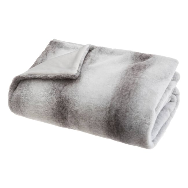 Plaid gris bicolore 130x180cm gris <span itemprop=