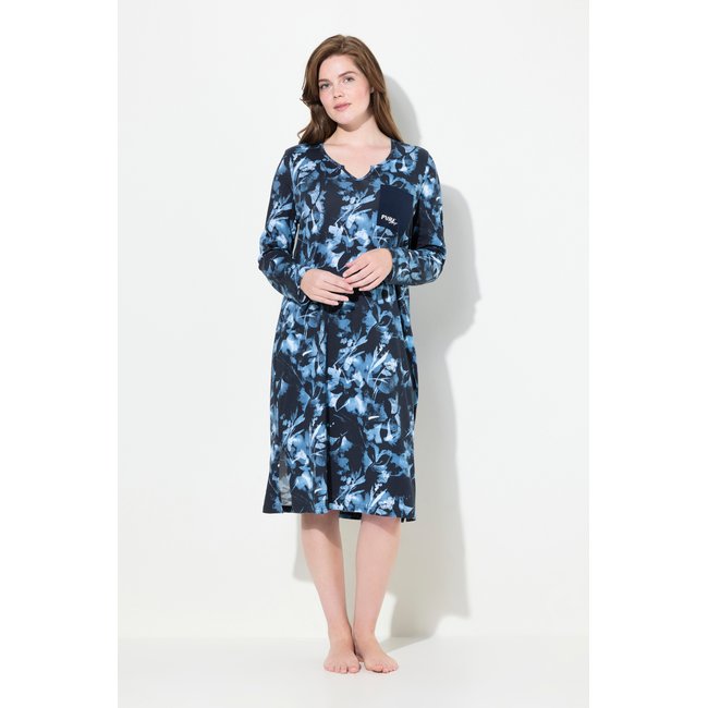 Chemise de nuit à col tunisien et manches - ULLA POPKEN