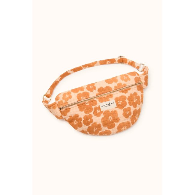 Keli Large Bum Bag with Flora Bold Print, floral print/orange, APACHES COLLECTIONS