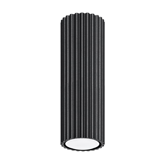 Plafonnier Aluminium Noir GU10 1 Karbon 20 Couleur noir <span itemprop=