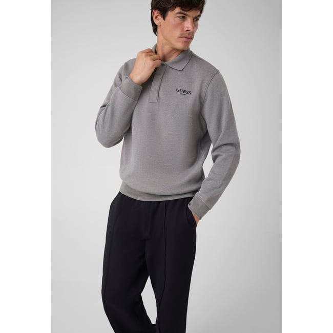 Sweatshirt Polo noir <span itemprop=