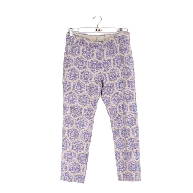 Pantalon droit en coton - Très Bon État violet <span itemprop=
