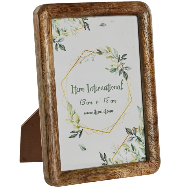 Cadre photo à poser en bois d'acacia 13x18cm Couleur bois <span itemprop=