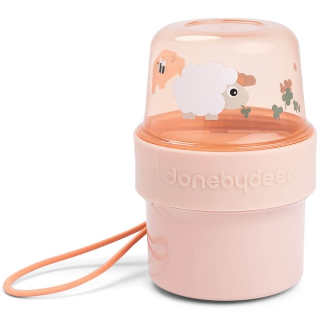 Boîte à goûter double petit Tiny farm rose <span itemprop=