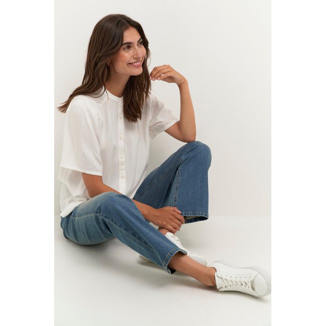 Blouse à manches courtes CUdania blanc spring gardenia <span itemprop=