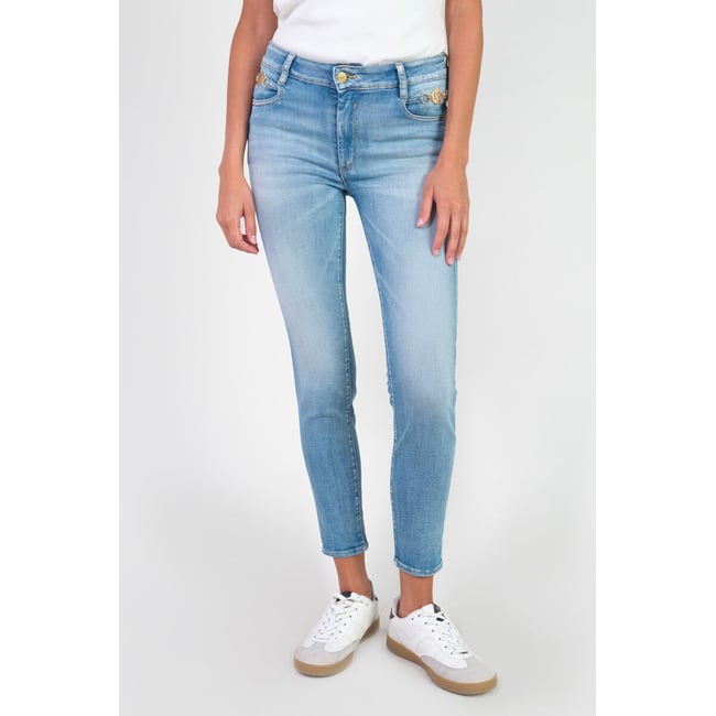 Jeans push-up slim taille haute PULP, 7/8ème blue <span itemprop=