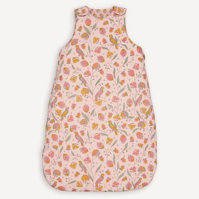 Gigoteuse hiver réversible, percale, Bertille imprimé rose <span itemprop=