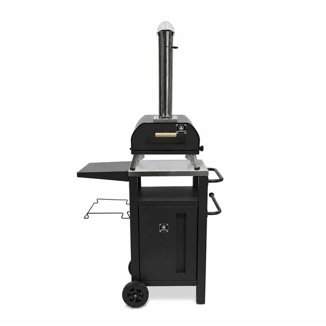 Pack four à pizza avec chariot, accessoires et housses de protection - Moments noir <span itemprop=