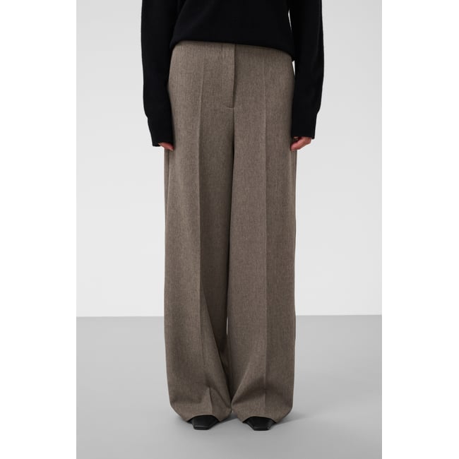 Pantalon de costume marron walnut melange <span itemprop=