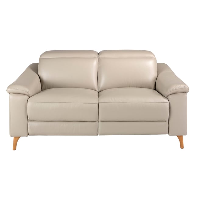 Canapé relax 2 places en cuir Couleur gris | miel <span itemprop=