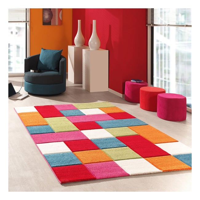 Tapis chambre tissé motif enfant DIAKIDS Couleur multicolore <span itemprop=