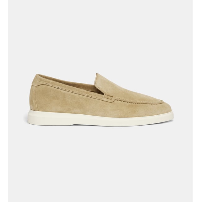 Mocassins sport isaiah en croûte de cuir beige <span itemprop=