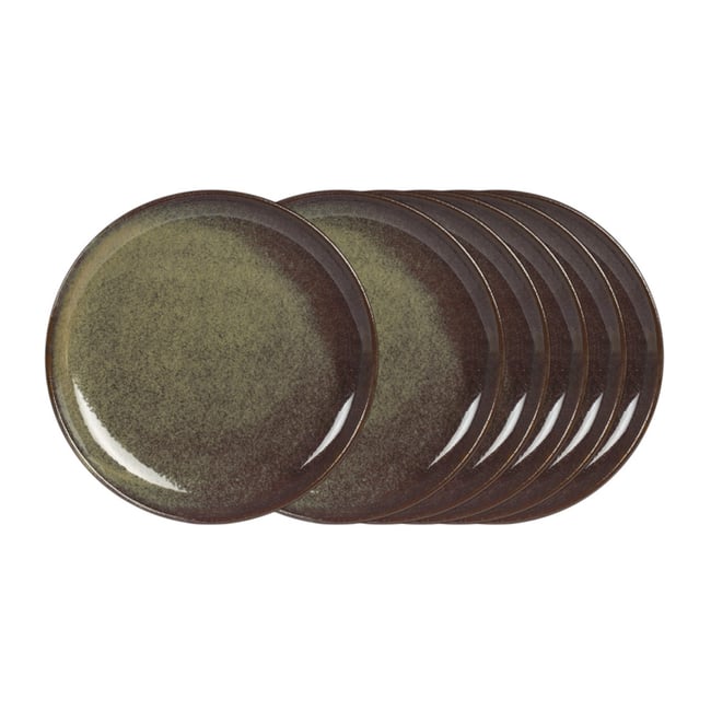 Assiette plate Cilaos 27,5 cm (lot de 6) Couleur vert <span itemprop=