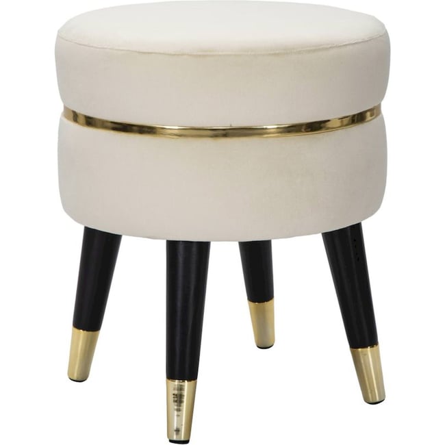 Tabouret capitonné pieds fuselés GLAM - RECOLLECTION