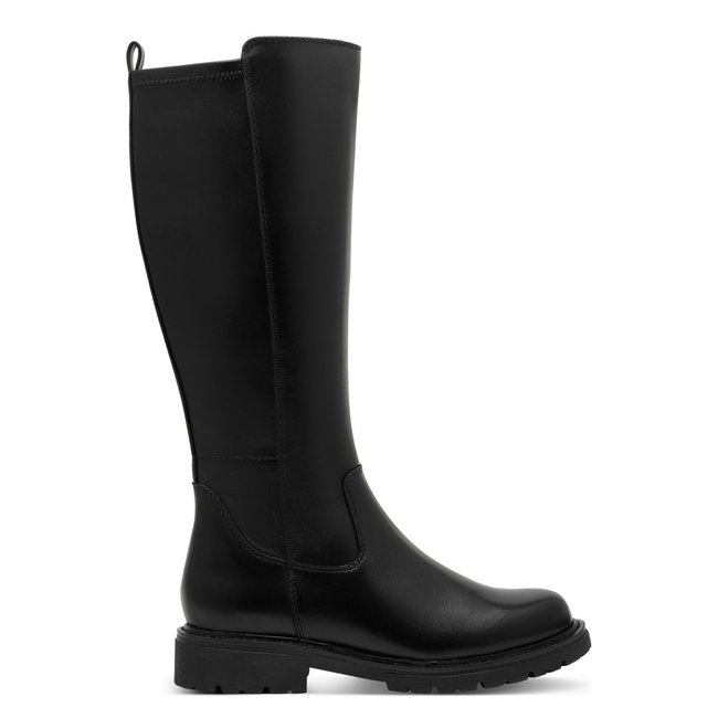 Bottes en cuir noir <span itemprop=