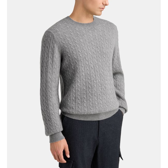 Pull droit cachcables torsadé cachemire - GALERIES LAFAYETTE