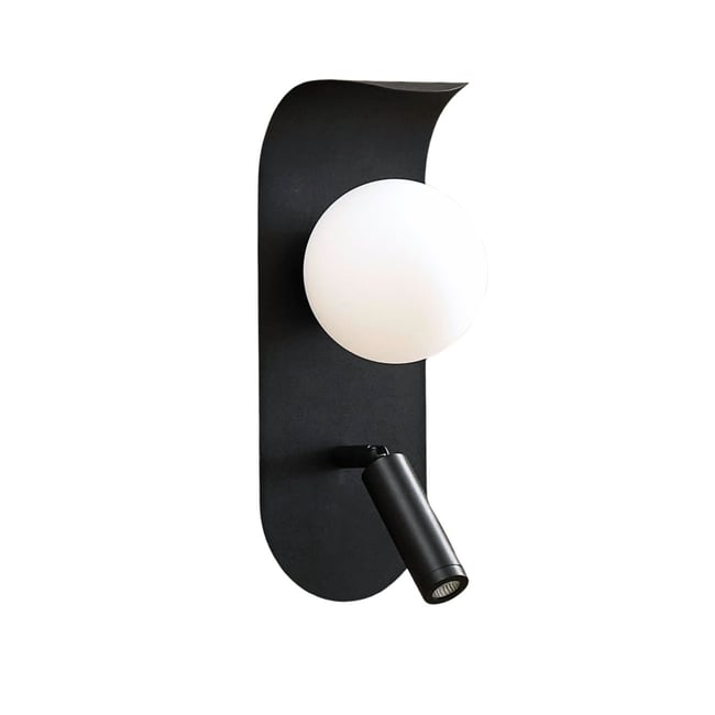 Applique liseuse double fonction - MATALIA Couleur noir et blanc <span itemprop=