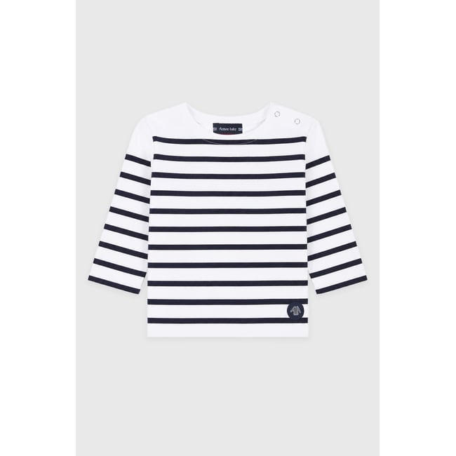 Marinière col bateau en coton épais AMIRAL BABY - ARMOR-LUX