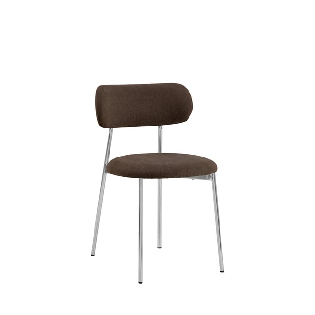 Lot de 2 chaises en tissu pieds chrome- ELLI - DRAWER