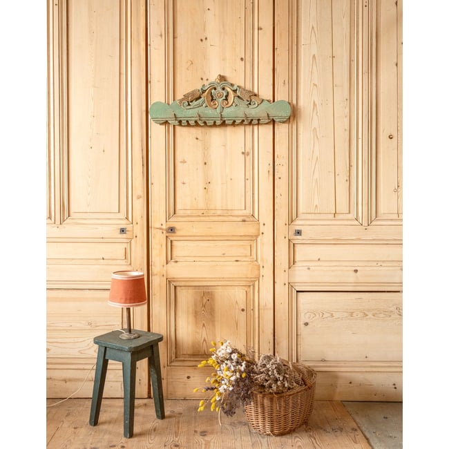 Porte-manteau en bois vert menthe Max N°417 - Bon état Couleur vert <span itemprop=