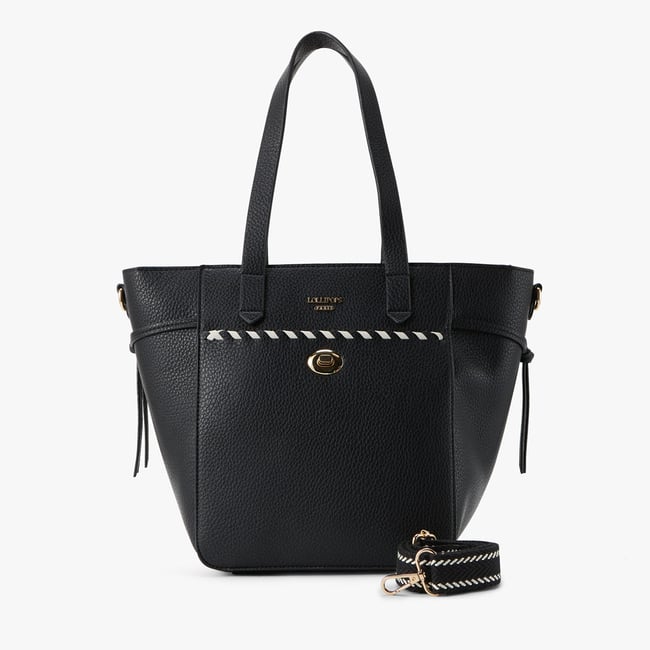Grand sac shopper  Pivoine noir,doré <span itemprop=