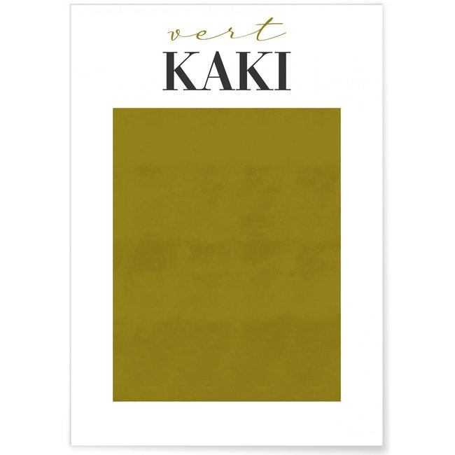 Affiche Vert Kaki Couleur blanc <span itemprop=