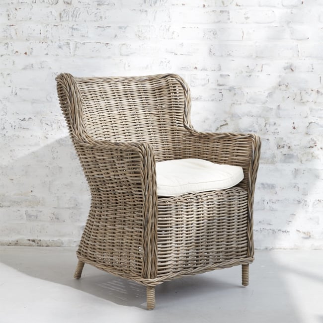 Fauteuil en rotin tressé  ATLANTIC Couleur naturel <span itemprop=
