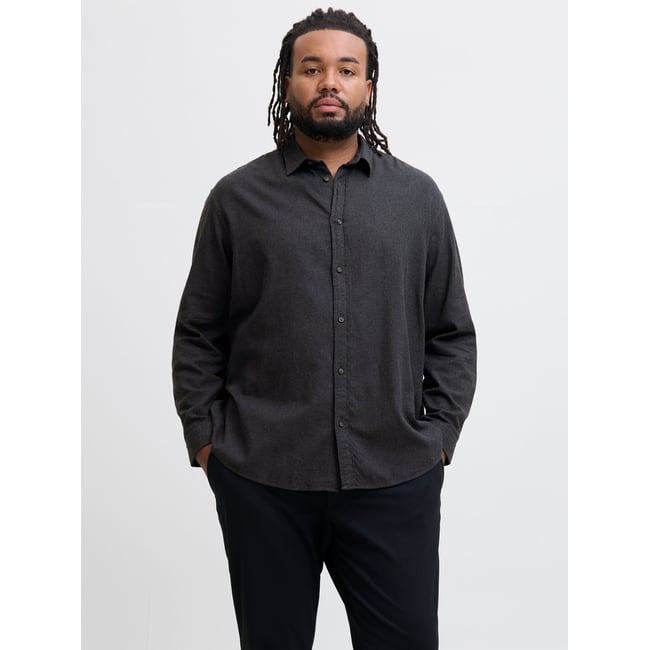 Chemise dark grey melange <span itemprop=