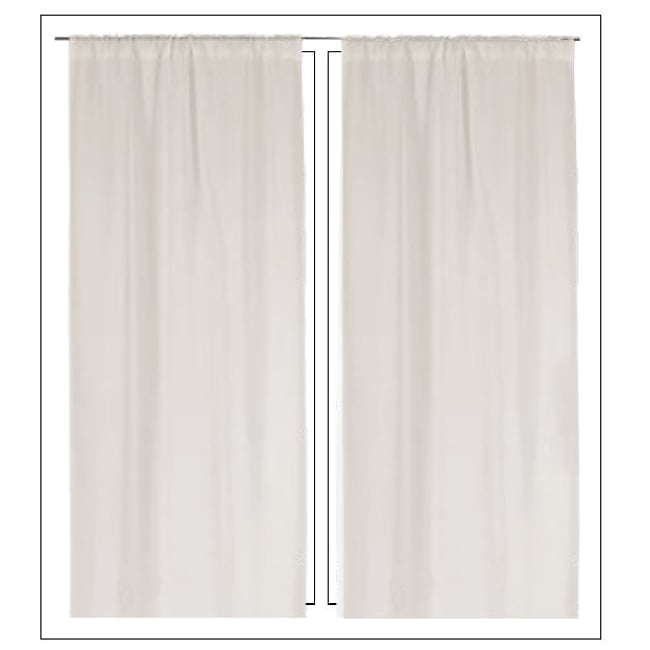 Paire de Petits voilages Droits Unis naturel <span itemprop=