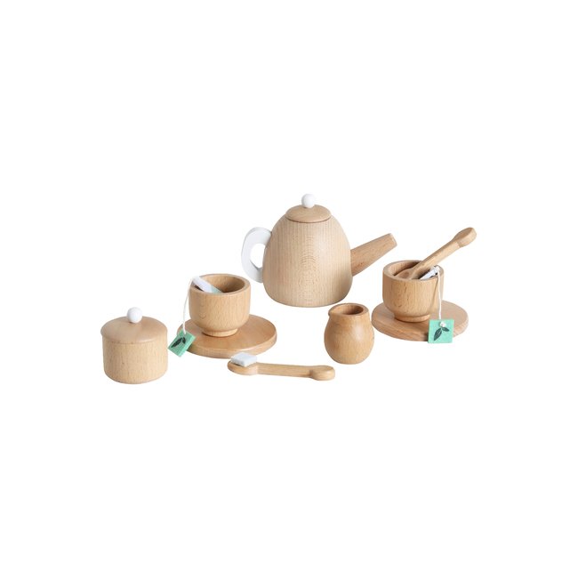 Service à thé en bois bois <span itemprop=
