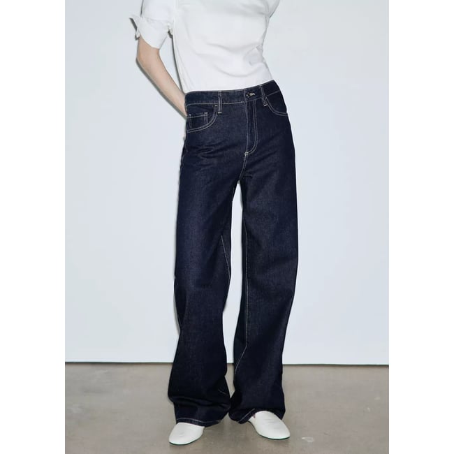 Jean Danila large taille haute bleu <span itemprop=