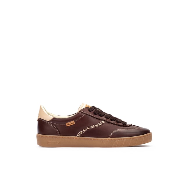 Baskets cuir Lanzarote caoba <span itemprop=
